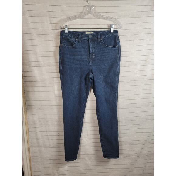 MADEWELL 10" INCH HIGH RISE SKINNY DARK WASH JEANS, SZ 29 - Picture 16 of 16
